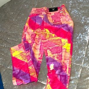 Versace pastel multi or fitted jeans
